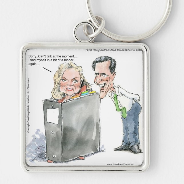 Chaveiro Ann Romney Em Uma Pasta Presentes Engraçados Camis (Frente)