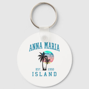 Chaveiro Anna Maria Island Florida Vintage Beach Palm Trees