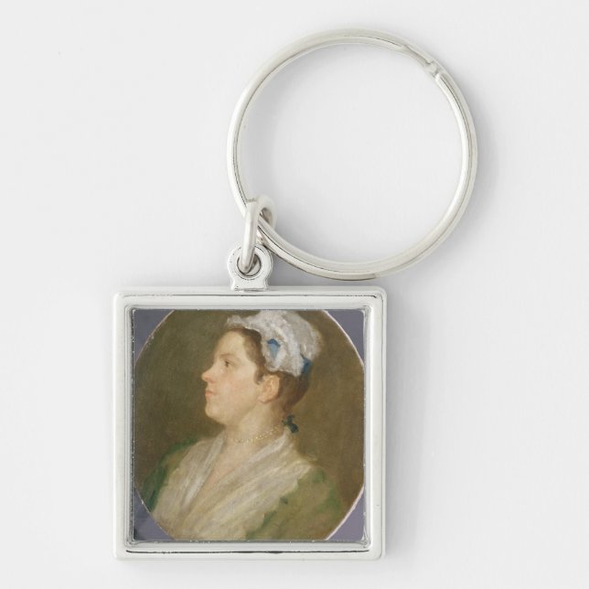 Chaveiro Anne Hogarth (1701-71), c.1740 (óleo nas canvas) (Frente)