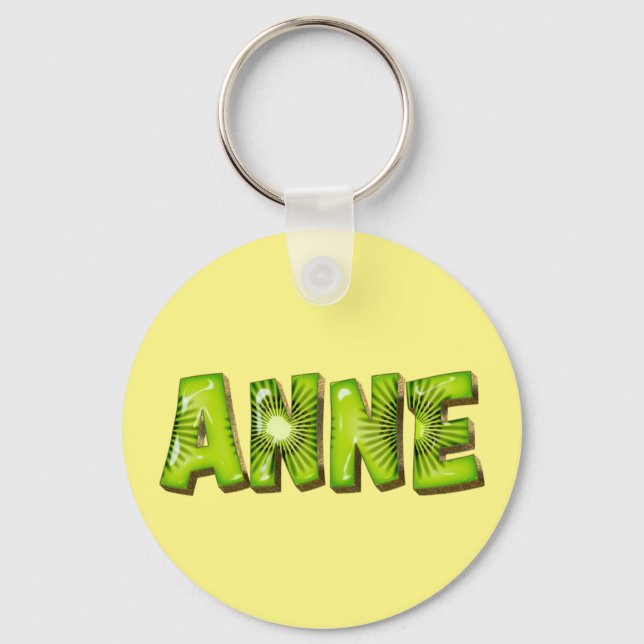 Chaveiro Anne Name Kiwi Design Schlüsselanhänger (Frente)