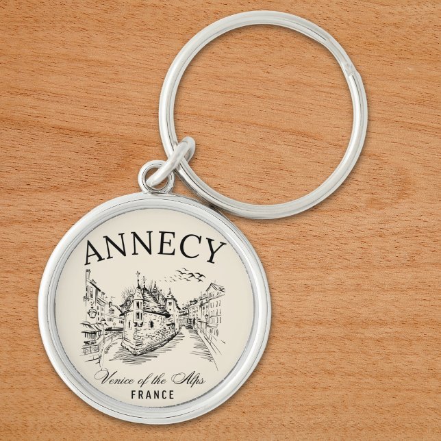 Chaveiro Annecy Canals Art – Retro French Alps  (Criador carregado)