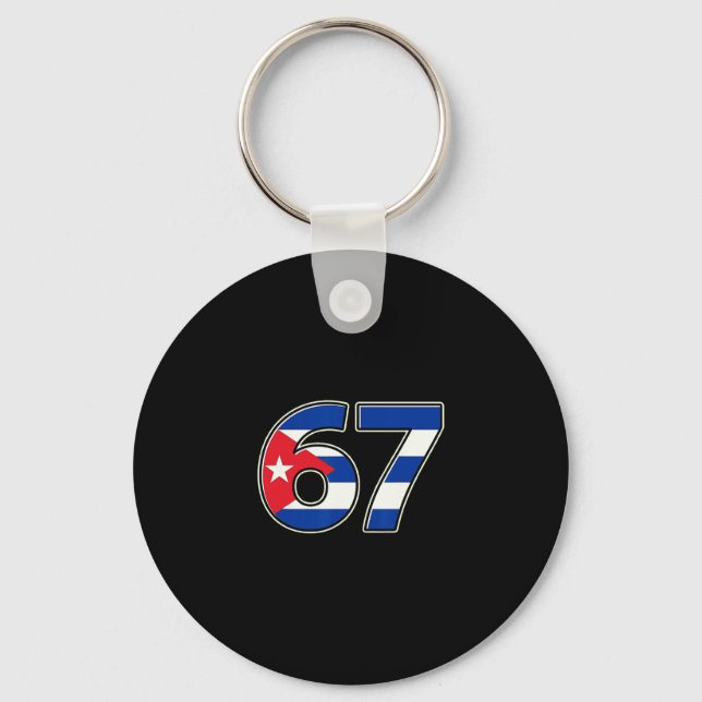 Chaveiro Ano de Nascimento da Bandeira Cuby Número 67 (Frente)