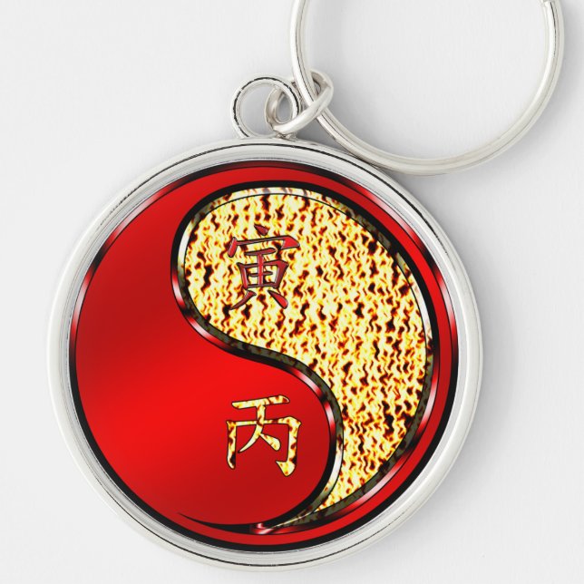 Chaveiro Ano do Tigre-Fogo (Frente)