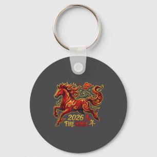 Chaveiro Ano Novo Chinês do Cavalo 2026 Cavalo de Fogo Chin