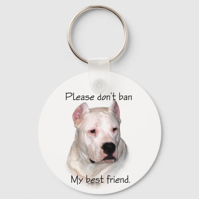 Chaveiro Anti-BSL Dogo Argentino (Frente)