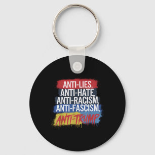 Chaveiro Anti-Ódio Mentira Racismo Fascismo Resiste Trump P