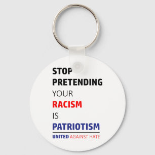 Chaveiro Anti-Racismo Trump Resiste Unido Contra Ódio