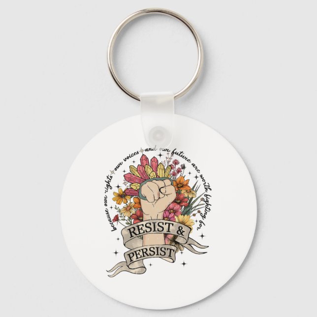 Chaveiro Anti-Trump Resiste Mulheres Direitos Protestos Igu (Frente)