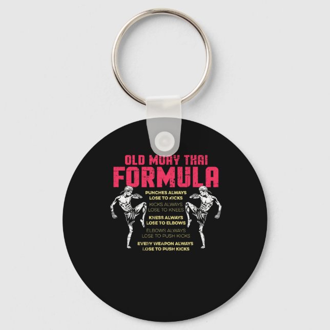 Chaveiro Antiga Fórmula de Muay Thai Boxeador Tailandês de  (Frente)