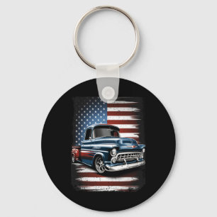 Chaveiro Antigo Caminhão-Americano Bandeira 4 De Julho Patr