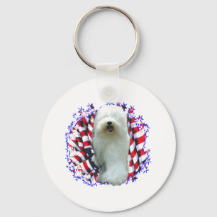 Chaveiro Antigo Sheepdog Patriot Inglês