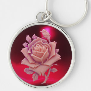 Chaveiro ANTIQUE CAMEO / BELA ROSA DE TINTA, Borgonha Verme