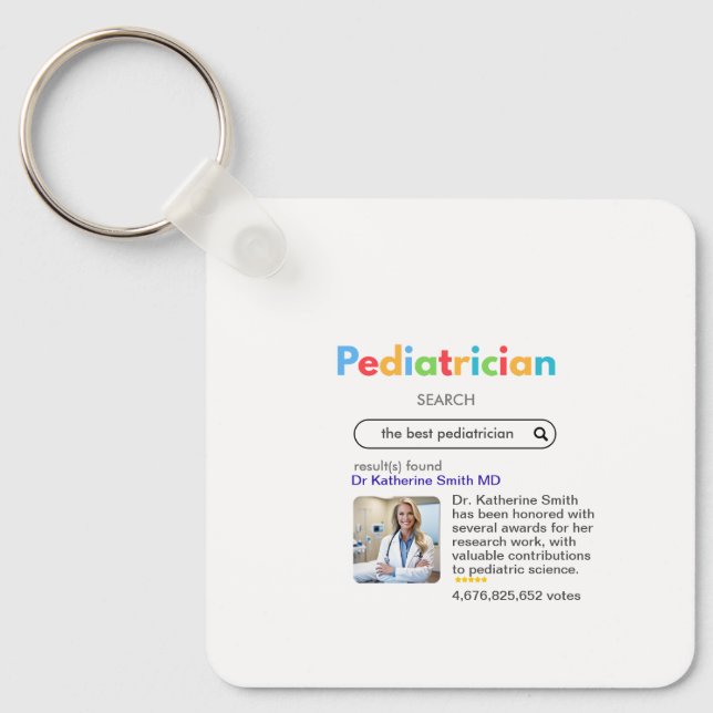 Chaveiro antistress pediatrician Google search result votes (Frente)