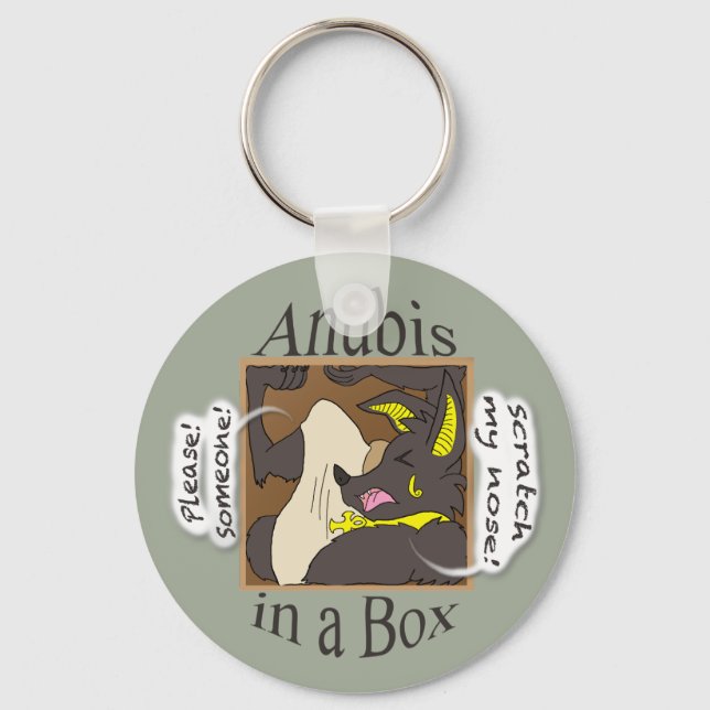 Chaveiro Anubis Na Caixa (Frente)