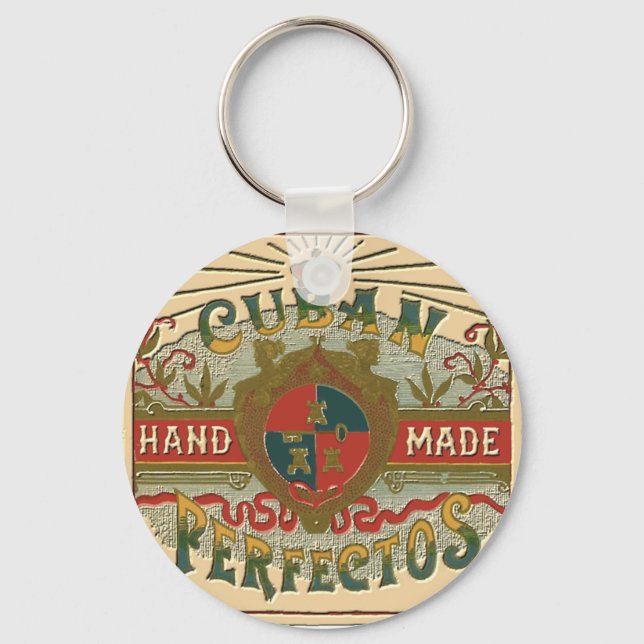 Chaveiro Anúncio de cigarro para as perfeições cubanas Etiq (Frente)