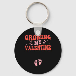 Chaveiro Anúncio de Gravidez do Meu Valentim Crescendo