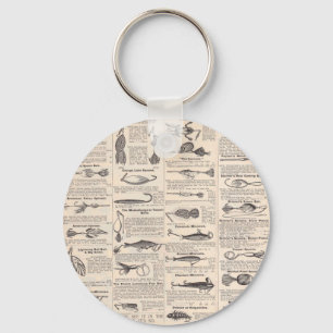 Chaveiro anúncio de jornal da pesca Lures