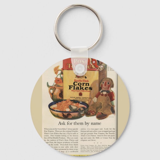 Chaveiro Anúncio de Toasties de Posto Vintage (Frente)