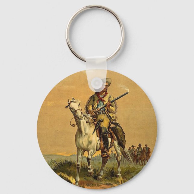 Chaveiro Anúncio De Vintagem De Buffalo Bill "The Scout" (Frente)