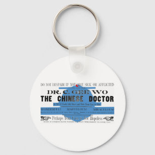 Chaveiro Anúncio do Dr. Wo Chinês doutor vintage