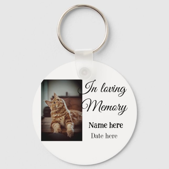 Chaveiro Ao amar a memória memorial keepape adicione nome d (Frente)