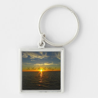 Chaveiro Ao deus seja a glória! - Nascer do sol do lago