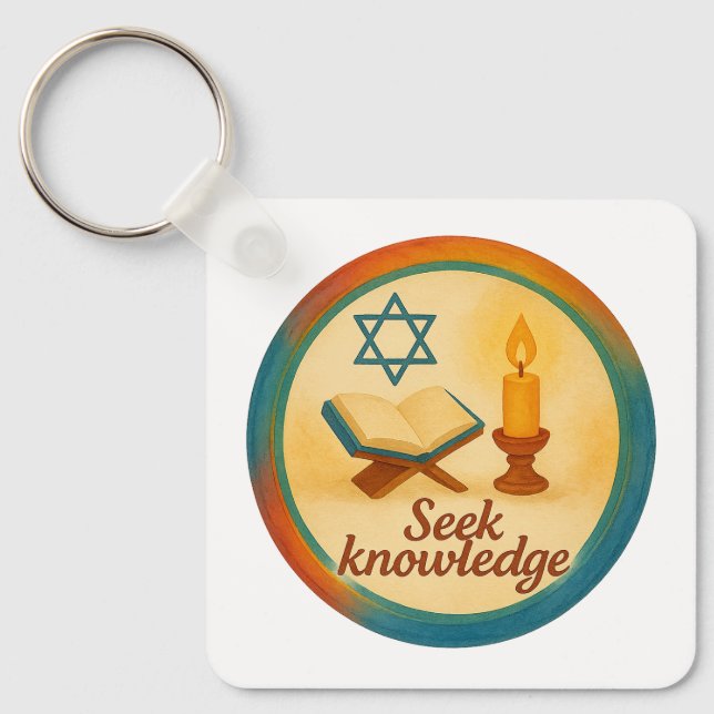 Chaveiro ao quadrado - Impressão durável e frente  (Frente)