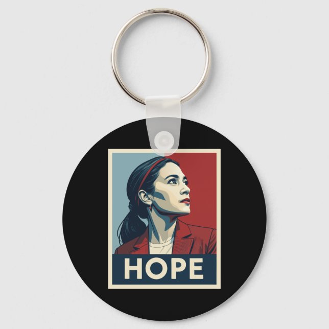 Chaveiro Aoc Alexandria Ocasio Cortez 2028 Para Presidente  (Frente)