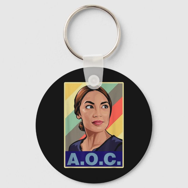 Chaveiro Aoc Alexandria Ocasio-cortez Primeiro Presidente F (Frente)