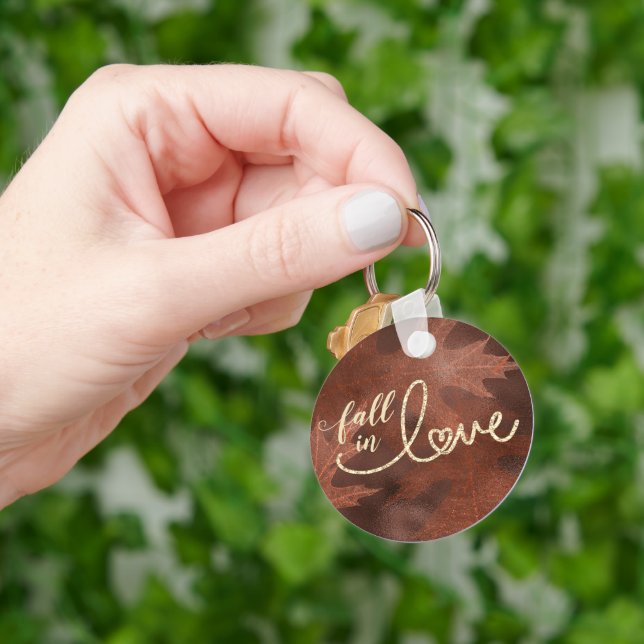 Chaveiro Apaixonado pelo outono | Laranja quic-ruidosa (Mão)