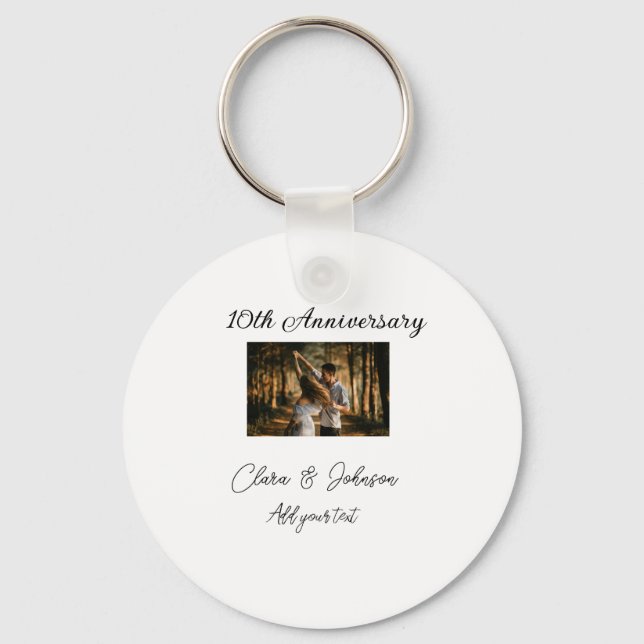 Chaveiro Apelido de casamento Aniversário adicionar nome an (Frente)