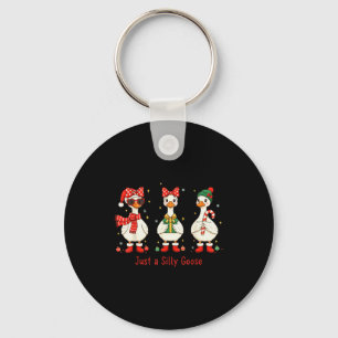 Chaveiro Apenas Um Ganso Alegre Papai Noel Laço Bonito Nata