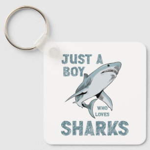 Chaveiro Apenas um garoto que ama o Shark Lover