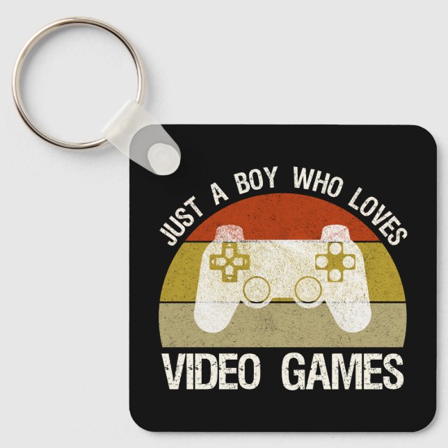 Chaveiro Apenas um garoto que ama videogames (Frente)