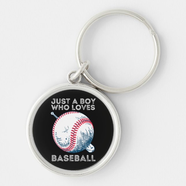 Chaveiro Apenas um Menino que Ama Beisebol (Frente)