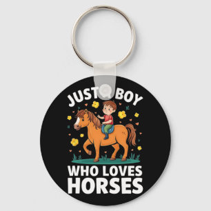 Chaveiro Apenas Um Menino Que Ama Cavalos Engraçados, Caval