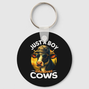 Chaveiro Apenas um menino que ama vacas agricultor crianças
