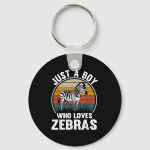 Chaveiro Apenas Um Menino Que Ama Zebras Recto Zebra