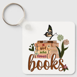 Chaveiro Apenas uma garota, Livro Lover Livros Florais Lend