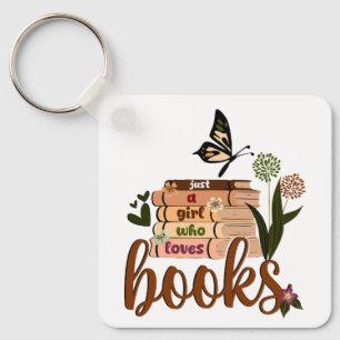 Chaveiro Apenas uma garota, Livro Lover Livros Florais Lend