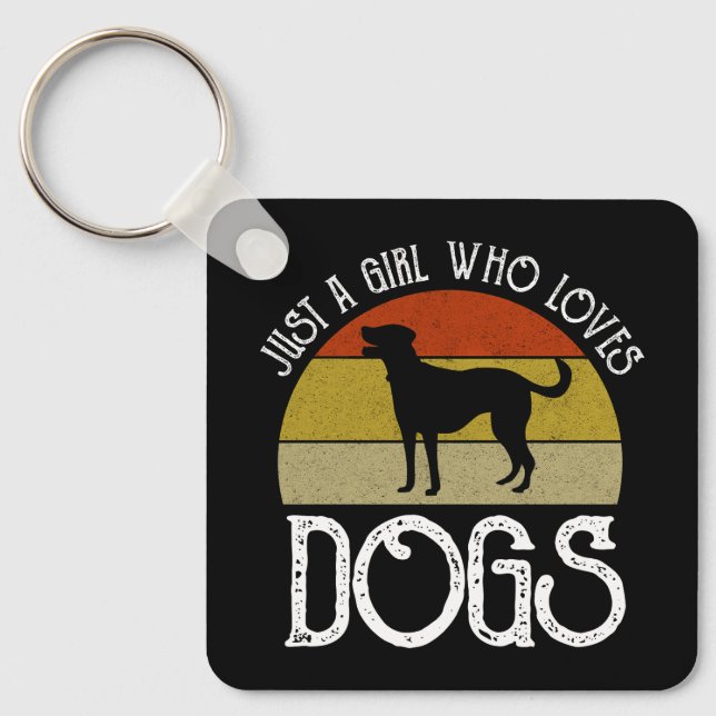 Chaveiro Apenas Uma Garota Que Ama Cachorros (Frente)
