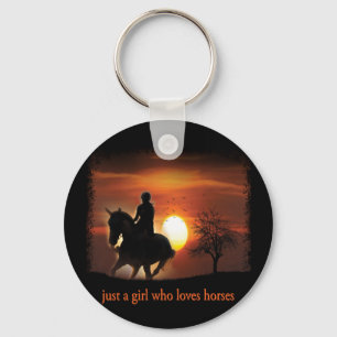 Chaveiro apenas uma garota que ama cavalos