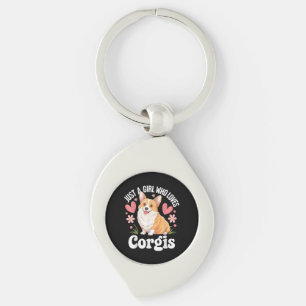 Chaveiro Apenas uma garota que ama Corgis
