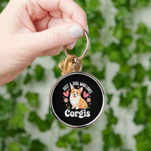 Chaveiro Apenas uma garota que ama Corgis