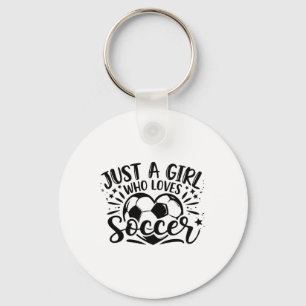 Chaveiro Apenas Uma Garota Que Ama Futebol Fã de Futebol Fe