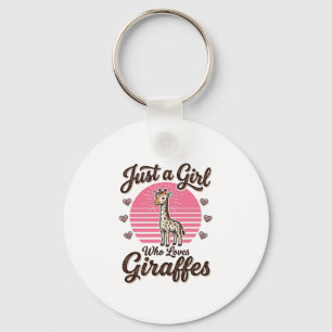 Chaveiro Apenas uma garota que ama girafas Camisa vintage D