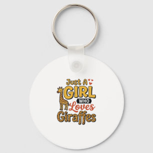 Chaveiro Apenas Uma Garota Que Ama Girafas Vetor Vintage De
