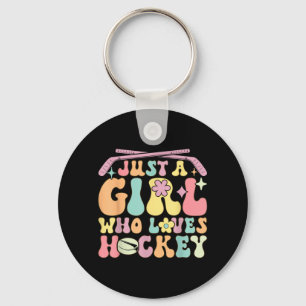 Chaveiro Apenas Uma Garota Que Ama Hockey Garota do Hockey 