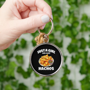 Chaveiro Apenas Uma Garota Que Ama Nachos Amante de Comida