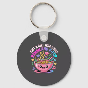 Chaveiro Apenas Uma Garota Que Ama Ramen E K-p Garota Kp K